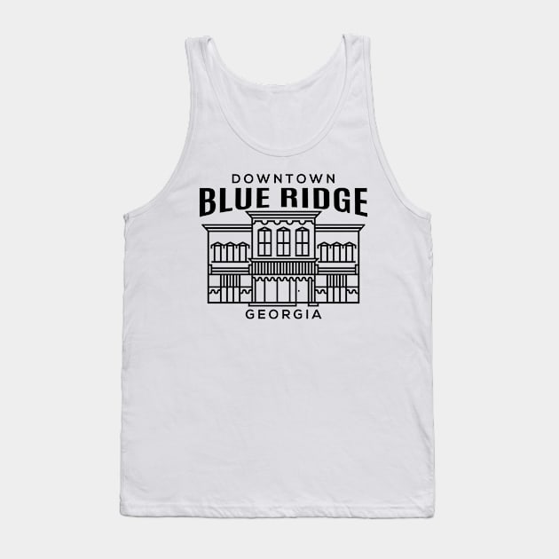 Downtown Blue Ridge GA Tank Top by HalpinDesign